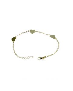 bracciale con cuori a lastra 