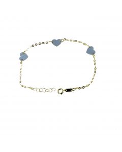 bracciale con cuori a lastra 