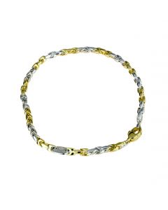 bracciale catena pieno maglia fantasia