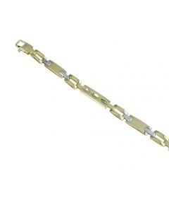 bracciale a piastre scatolate alternate  largo 4 mm.