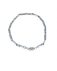 bracciale a catena vuota modello tubolare  largo 4 mm.