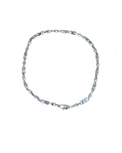 bracciale a catena vuota modello tubolare lucido 