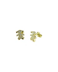 orecchini bimba zirconati dim.12x10mm.