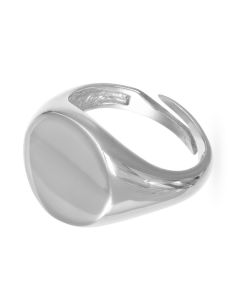anello scudo uomo stampato lucido tondo