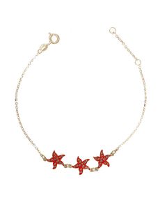 bracciale marino con stelle marine smaltate