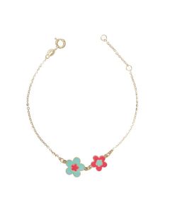 bracciale con fiori smaltati