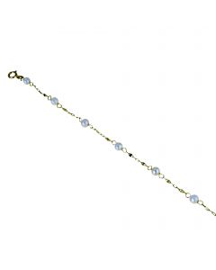 bracciale bambina con perle cm.14