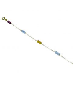 bracciale bambina con sfere colorate cm.14