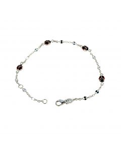 bracciale ragazza con coccinelle smaltate 