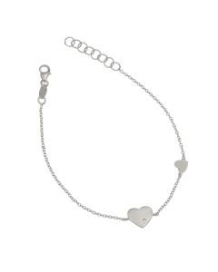 bracciale cuore con zircone