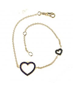 bracciale cuore con zirconi