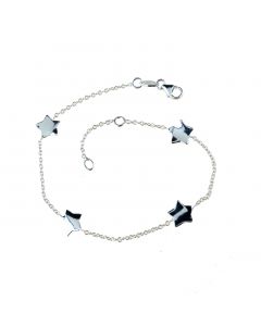 bracciale con stelle a piastra ondulate 