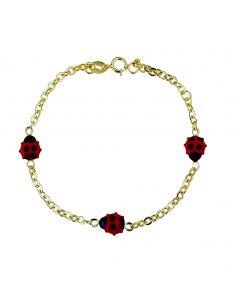 bracciale con coccinelle smaltate