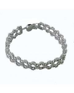 bracciale catena di sfere intrecciate