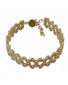 bracciale catena di sfere intrecciate 
