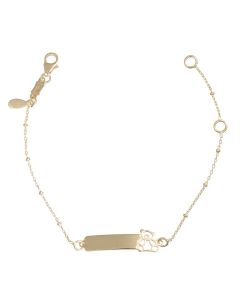 bracciale targa con orsacchiotto