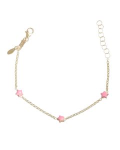 bracciale bambina con stelle smaltate