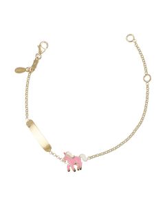 bracciale targa con unicorno