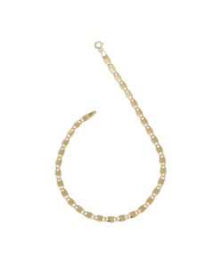 bracciale catena maglie ovali lucide cm.19