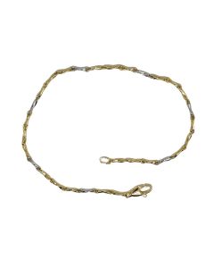 bracciale a catena vuota modello tubolare lucido 