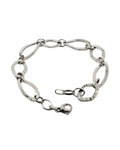 bracciale catena con maglie lucide e lavorate