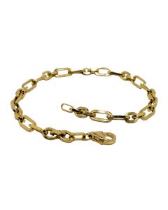 bracciale catena con maglie ovali  lucide 