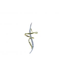 croce donna zirconata h.mm.45 larg.mm.18
