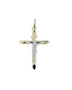 croce stampata con cristo dim.32x20mm.