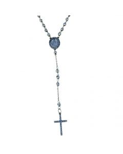 catenina rosario con sfere lavorate lavorate cm.45