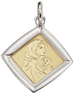 medaglia madonna con bambino