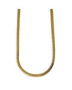 collana maglia cobra lucida e piatta lunga cm.50