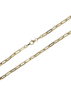 catena vuota maglie ovali lucide larga 2mm. lunga cm.45