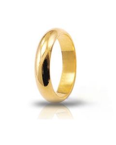Classica piatta 9 carati larga 4mm