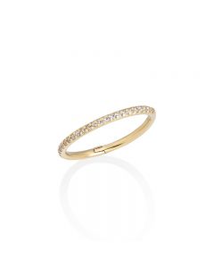 clicker ring  con zirconi diam.12mm. con chiusura a click