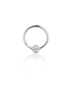 clicker ring septum daith con zircone diam.8mm.