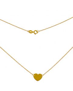 catenina con cuore a lastra