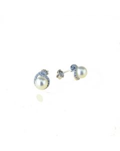 orecchini con perla e zirconi