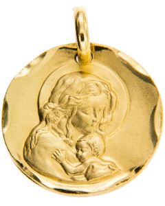 medaglia madonna con bambino diam. 13mm.