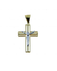 croce doppia lastra con cristo dim.30x18mm.