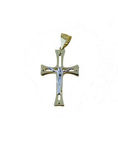 croce doppia lastra con cristo dim.20x15mm.