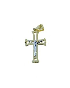 croce doppia lastra con cristo dim.20x15mm.