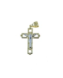 croce doppia lastra con cristo dim.20x15mm.